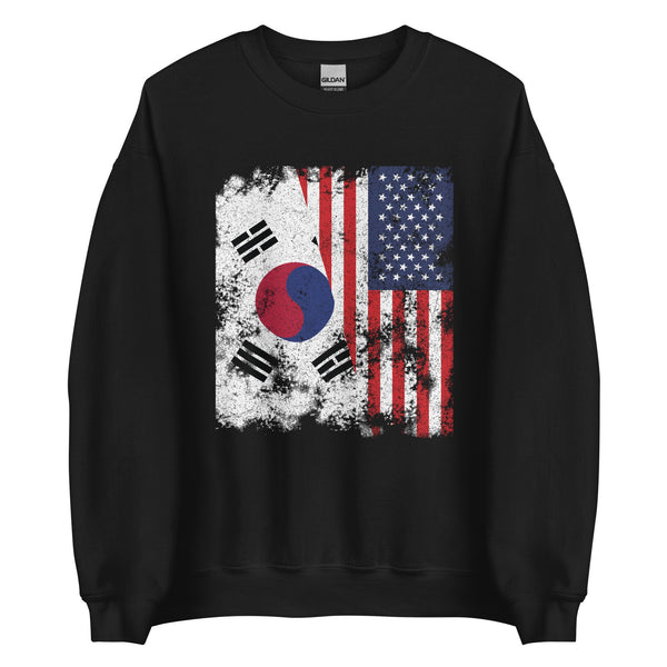 South Korea USA Flag - Half American Sweatshirt