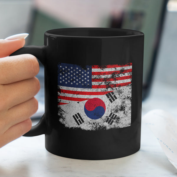 South Korea USA Flag Mug