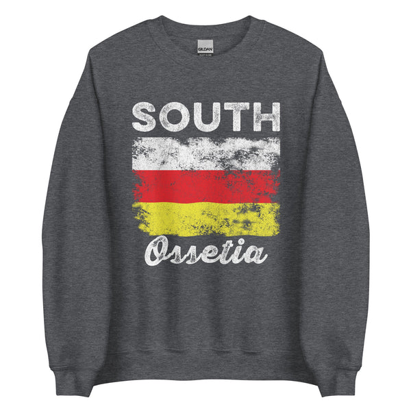 South Ossetia Flag Distressed Sweatshirt