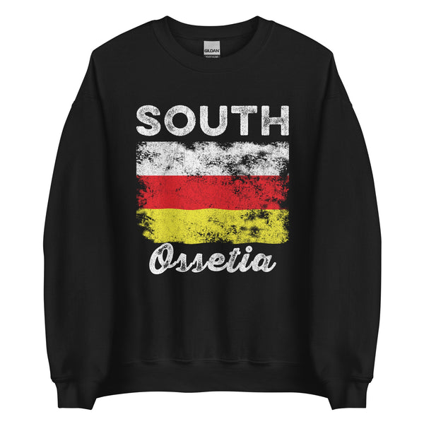 South Ossetia Flag Distressed Sweatshirt