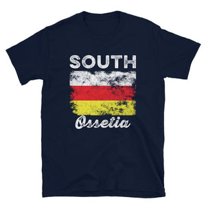 South Ossetia Flag Distressed T-Shirt