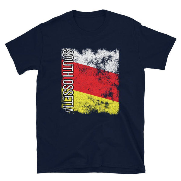 South Ossetia Flag Distressed T-Shirt