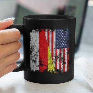 South Ossetia USA Flag - Half American Mug