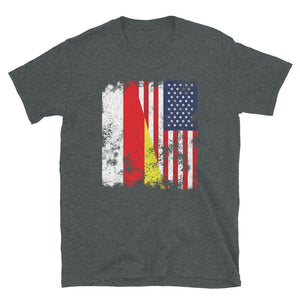South Ossetia USA Flag - Half American T-Shirt