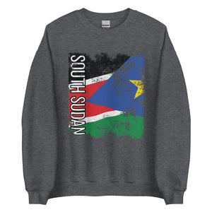 South Sudan Flag - Distressed Flag Sweatshirt