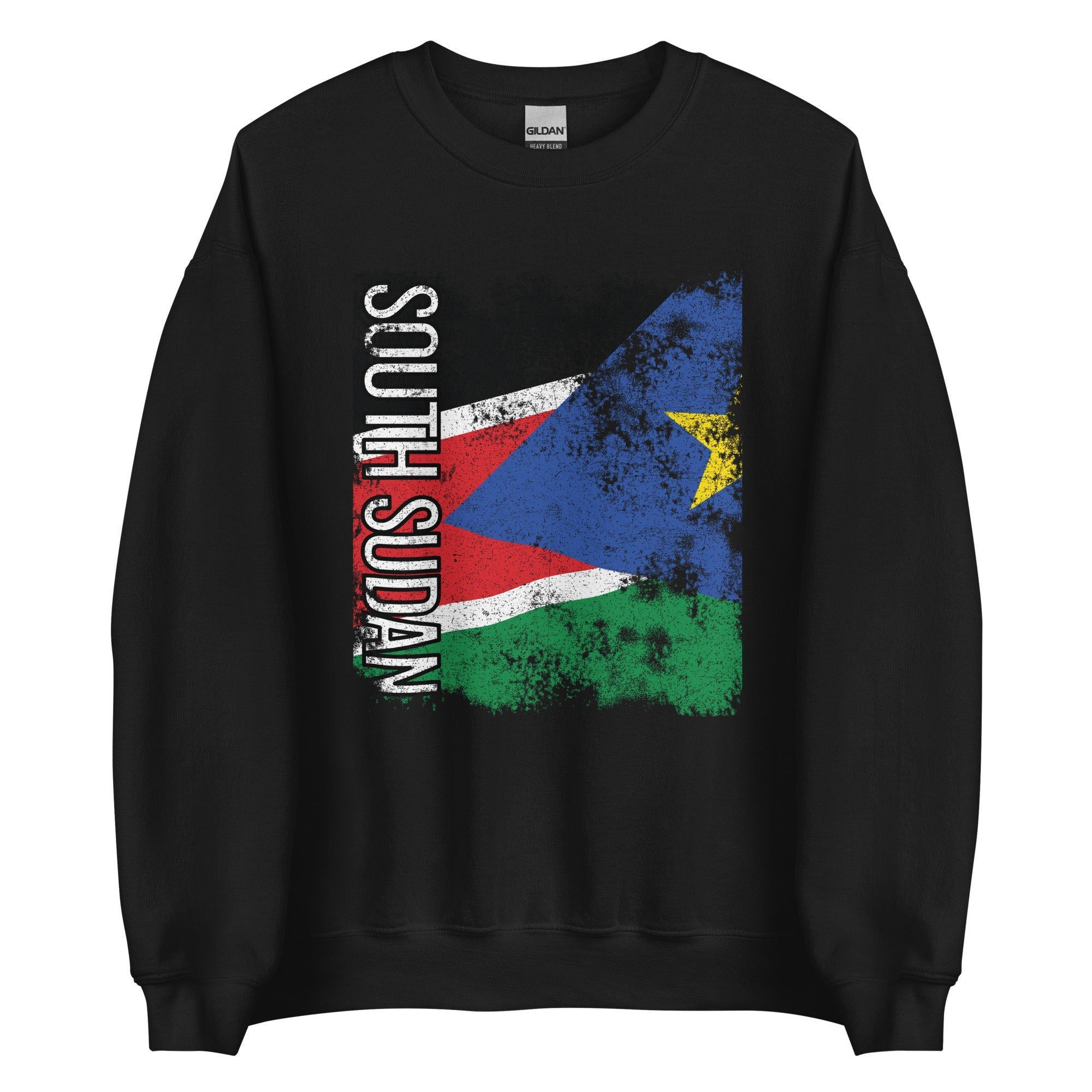 South Sudan Flag - Distressed Flag Sweatshirt