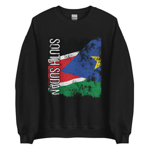 South Sudan Flag - Distressed Flag Sweatshirt