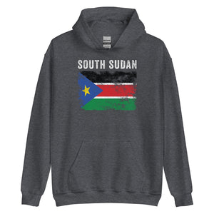 South Sudan Flag Distressed Hoodie