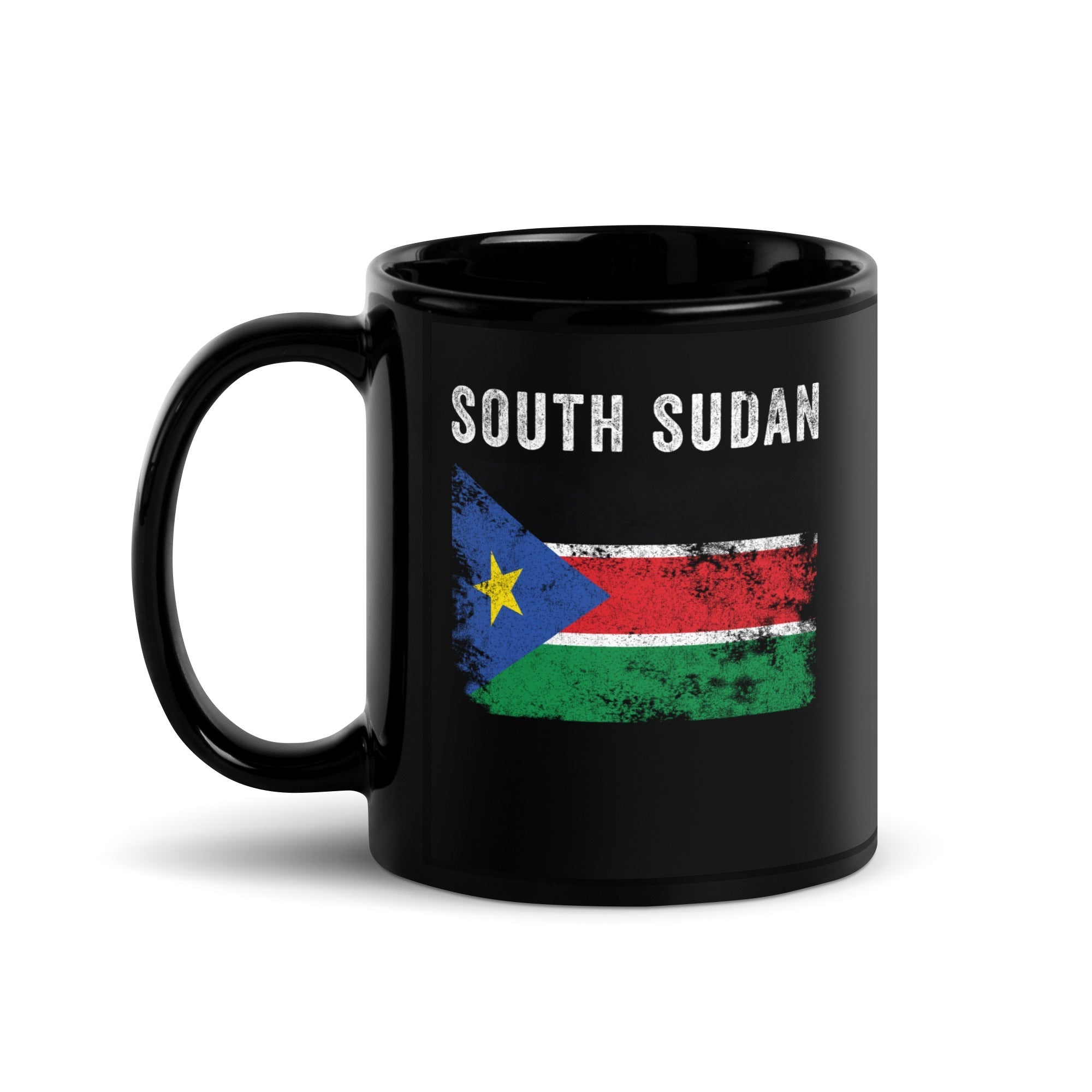 South Sudan Flag Distressed Mug