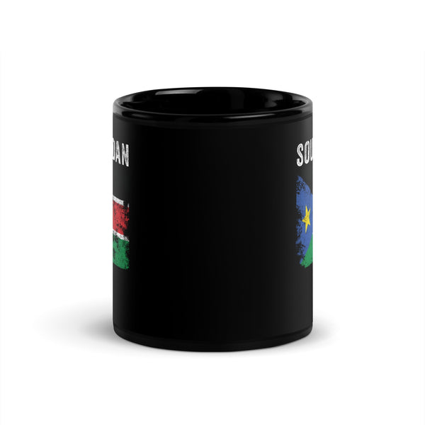 South Sudan Flag Distressed Mug