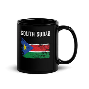 South Sudan Flag Distressed Mug