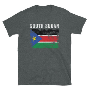 South Sudan Flag Distressed T-Shirt