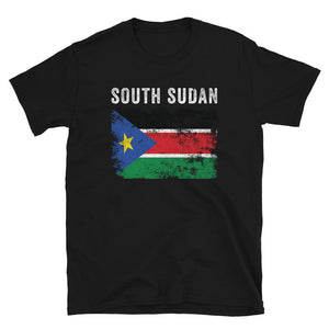 South Sudan Flag Distressed T-Shirt