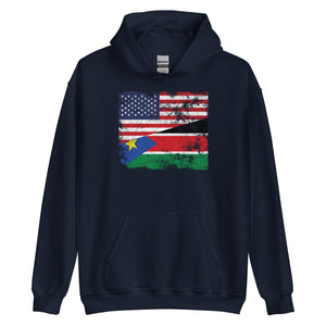 South Sudan 2011-2023 USA Flag Hoodie