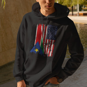 South Sudan 2011-2023 USA Flag Hoodie