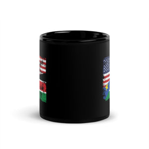 South Sudan USA Flag Mug