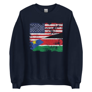 South Sudan USA Flag Sweatshirt