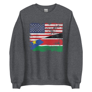 South Sudan USA Flag Sweatshirt