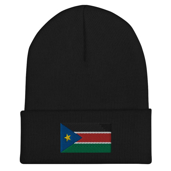 South Sudan Flag Beanie - Embroidered Winter Hat