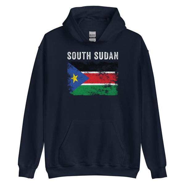South Sudan Flag Distressed Hoodie