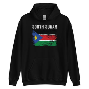 South Sudan Flag Distressed Hoodie