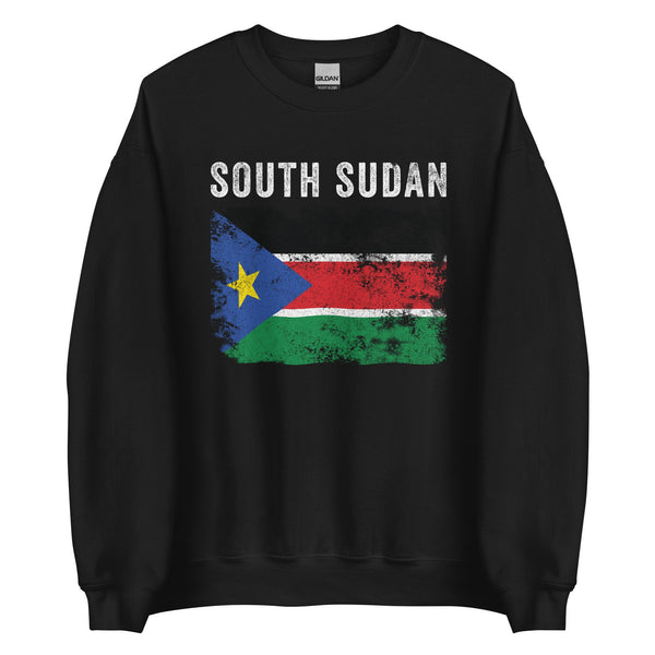 South Sudan Flag Distressed Sweatshirt