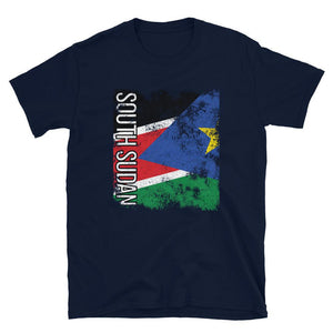 South Sudan Flag Distressed T-Shirt
