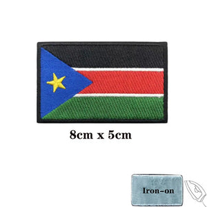 South Sudan Flag Patch - Iron On/Hook & Loop Patch