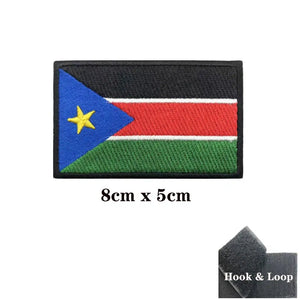 South Sudan Flag Patch - Iron On/Hook & Loop Patch