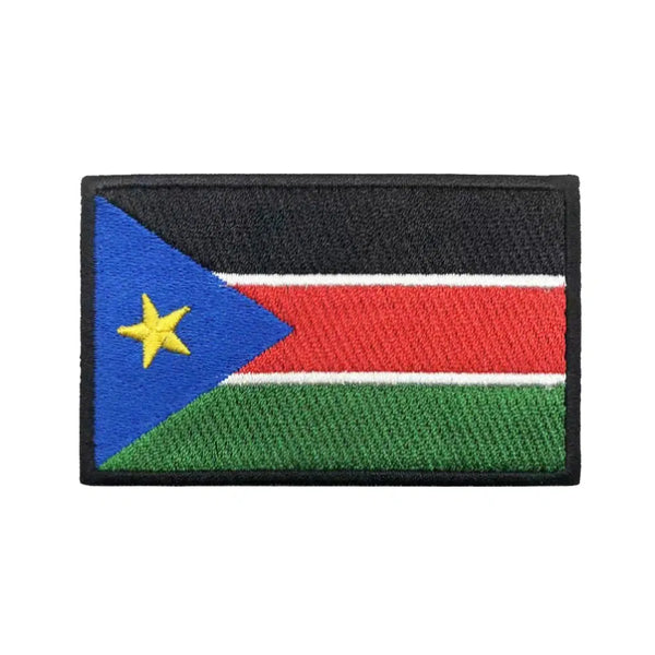 South Sudan Flag Patch - Iron On/Hook & Loop Patch