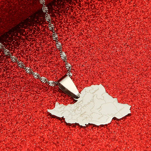 South Sudan Map Necklace