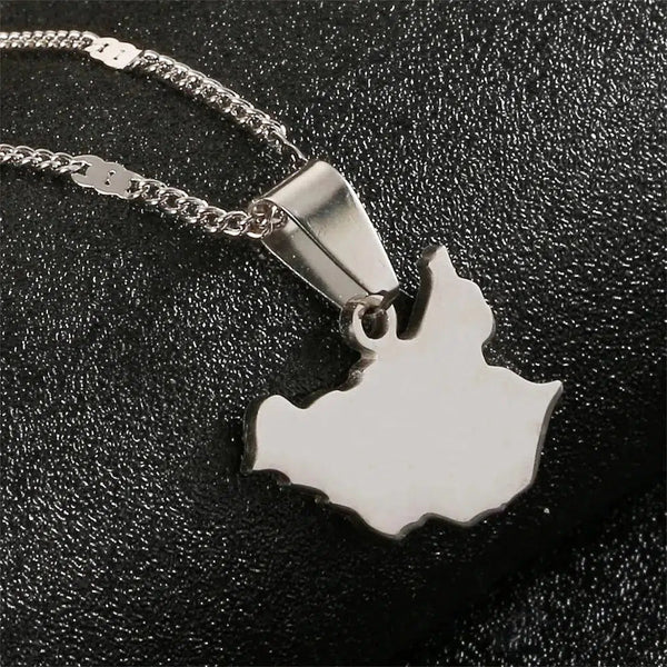 South Sudan Map Necklace