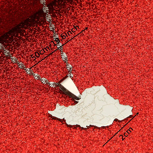 South Sudan Map Necklace