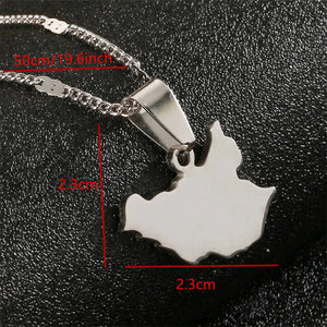 South Sudan Map Necklace