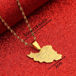 South Sudan Map Necklace