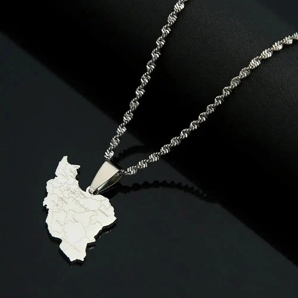 South Sudan Map Necklace