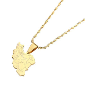 South Sudan Map Necklace