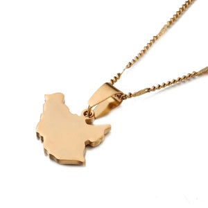 South Sudan Map Necklace