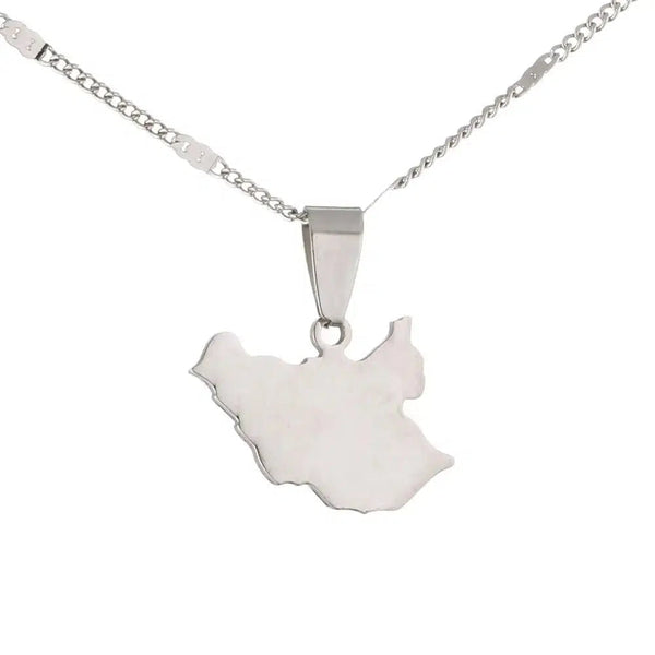 South Sudan Map Necklace