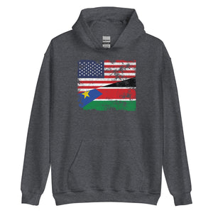 South Sudan USA Flag Hoodie