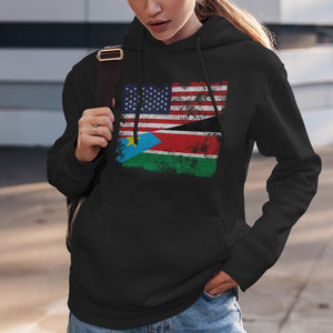 South Sudan USA Flag Hoodie