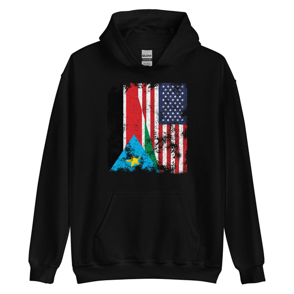 South Sudan USA Flag Hoodie