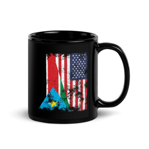 South Sudan USA Flag Mug