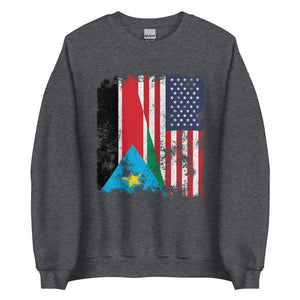 South Sudan USA Flag Sweatshirt