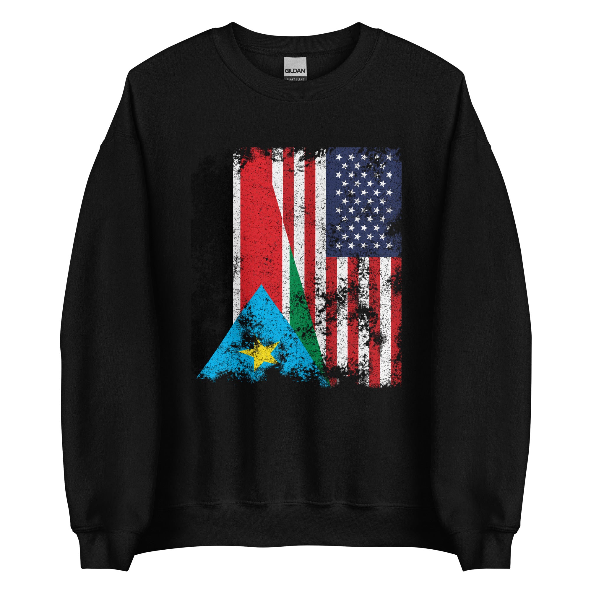 South Sudan USA Flag Sweatshirt