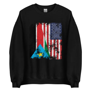 South Sudan USA Flag Sweatshirt