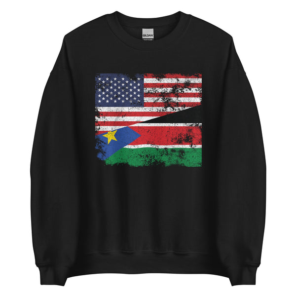 South Sudan USA Flag Sweatshirt
