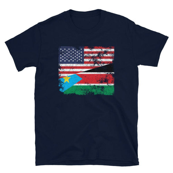 South Sudan USA Flag T-Shirt