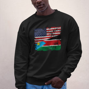 South Sudan USA Flag Sweatshirt