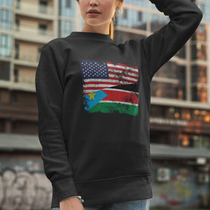 South Sudan USA Flag Sweatshirt